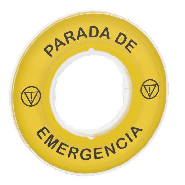 Etichetta circolare D.60 per arresto emergenza  PARADA DE EMERGENCIA/logo ISO13850 - SCHNEIDER ELECTRIC ZBY9420 product photo Photo 06 3XL