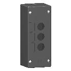 Pulsantiera vuota ambienti aggressivi - nero - 3 fori - 3 fori - SCHNEIDER ELECTRIC XALG03 product photo