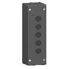 Pulsantiera vuota ambienti aggressivi - nero - 5 fori - 5 fori - SCHNEIDER ELECTRIC XALG05 product photo