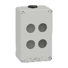 Pulsantiera in metallo grigia  M20 4 fori 22MM 80X130X51,5 UL CSA - SCHNEIDER ELECTRIC XAPD2204 product photo