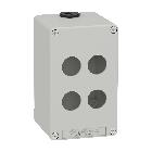 Pulsantiera in metallo grigia  M20 4 fori 22MM 80X130X77 UL CSA - SCHNEIDER ELECTRIC XAPD2504 product photo