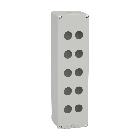 Pulsantiera in metallo grigia  M32 10 fori 22MM 85X310X77 UL CSA - SCHNEIDER ELECTRIC XAPD5510 product photo