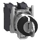 SELETTORE CON CHIAVE D.22  - 3 POSIZIONI - A CHIAVE - 2NO - SCHNEIDER ELECTRIC XB4BG33 product photo
