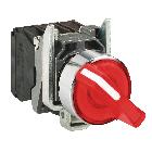Selettore luminoso rosso D.22  - 2 posizioni - 24Vac/dc - 1NO+1NC- LED universale - SCHNEIDER ELECTRIC XB4BK124B5 product photo