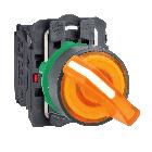Selettore luminoso arancione D.22 - 2 posizioni - 24Vac/dc - 1NO+1NC- LED universale - SCHNEIDER ELECTRIC XB5AK125B5 product photo