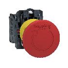 Pulsante di emergenza rosso D.40, D.22 sblocco rotazione a scatto 1NC - SCHNEIDER ELECTRIC XB5AS8442 product photo