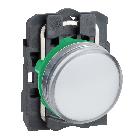 Lampada spia completa D.22 - IP65 - bianca - LED universale - 230Vacac - SCHNEIDER ELECTRIC XB5AVM1 product photo