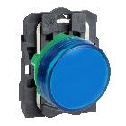Lampada spia completa D.22 - IP65 - blu - LED universale - 230Vacac - SCHNEIDER ELECTRIC XB5AVM6 product photo