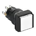 Pulsante luminoso bianco D.16 - filoghiera ad impulso - 24V - 2NC/NO - SCHNEIDER ELECTRIC XB6ECW1B2P product photo