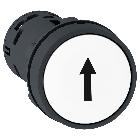 Pulsante ad impulso bianco - 1 NO - FRECCIA NERA IN ALTO - SCHNEIDER ELECTRIC XB7NA11341 product photo