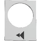 Etichetta - 30x40mm - bianco - sollevamento o destra, lento-veloce - SCHNEIDER ELECTRIC ZB2BY4903 product photo
