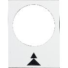 Etichetta - 30x40mm - bianco - destra, lento-veloce - SCHNEIDER ELECTRIC ZB2BY4909 product photo