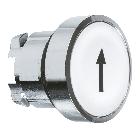 Testa pulsante D. 22  - ad impulso - filoghiera - bianca - freccia su - SCHNEIDER ELECTRIC ZB4BA334 product photo