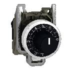 Testa per potenziometro D. 22  - nero - per asse 6.35 mm - SCHNEIDER ELECTRIC ZB4BD922 product photo