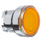 Testa pulsante luminoso D.22 - arancione - per LED universale - SCHNEIDER ELECTRIC ZB4BH053 product photo