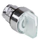 Testa selettore luminoso - 3 posizioni D.22 - bianco- per LED universale - SCHNEIDER ELECTRIC ZB4BK1513 product photo