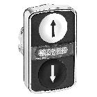 Testa pulsante doppio D.22  - bianca + nera - 0/I - SCHNEIDER ELECTRIC ZB4BW7A1724 product photo