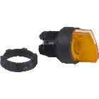 Testa selettore luminoso - 2 posizione D.22 - arancione- per LED universale - SCHNEIDER ELECTRIC ZB5AK1253 product photo