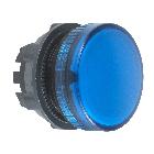 Testa lampada spia D.22 - circolare - gemma liscia blu - SCHNEIDER ELECTRIC ZB5AV06 product photo