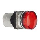 Testa lampada spia D.16 - circolare - gemma liscia rossa - SCHNEIDER ELECTRIC ZB6AV4 product photo
