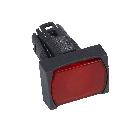 Testa pulsante luminoso rettangolare D.16 - filoghiera - rosso - SCHNEIDER ELECTRIC ZB6DW4 product photo