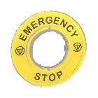 ETICHETTA EMERGENCY STOP 3D - SCHNEIDER ELECTRIC ZBY9320 - SCHNEIDER ELECTRIC ZBY9320 - SCHNEIDER ELECTRIC ZBY9320 product photo