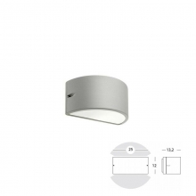 LAMPADA PARETE APPLIQUE ESTERNI ORIZZONTALE THREE ALLUMINIO E27 - SOVIL 483/72 product photo