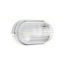 PLAFONIERA INDUSTRIALE OVALE PICCOLA E27 BIANCA - SOVIL 700/02 product photo