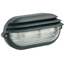 PLAFONIERA DA ESTERNO PALPEBRA OVALE APPLIQUE GRANDE NERO E27 - SOVIL 788/06 product photo