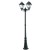 LAMPADA GIARDINO PALO NERO 218 CM DUE LUCILANTERNA QUADRATA E27 - SOVIL 396/06 product photo Photo 01 2XS