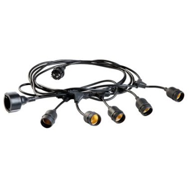 CAVO CATENARIA ENJOY DA ESTERNO 5 METRI CON PORTALAMPADE E27 - SOVIL 230/06 product photo Photo 01 3XL