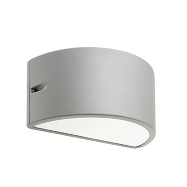 LAMPADA PARETE APPLIQUE ESTERNI MEZZA LUNA GRIGIA LUCE UP / DOWN E27 - SOVIL 474/72 product photo Photo 01 3XL