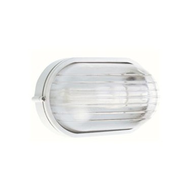 PLAFONIERA INDUSTRIALE OVALE PICCOLA E27 BIANCA - SOVIL 700/02 product photo Photo 01 3XL