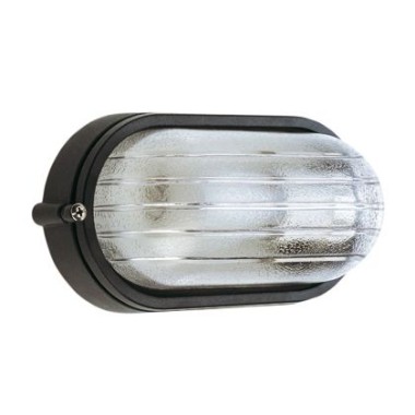 PLAFONIERA INDUSTRIALE OVALE GRANDE E27 NERO - SOVIL 701/06 product photo Photo 01 3XL