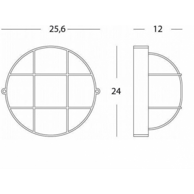 LAMPADA INDUSTRIALE TONDA PLAFONIERA GRANDE GABBIA NERO - SOVIL 783/06 product photo Photo 02 3XL