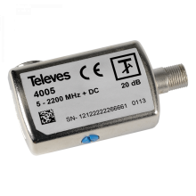ATTENUATORE REGOLABILE PER TERRESTRE/SATELLITE  REGOLAZIONE 0-20DB - TELEVES 4005 product photo