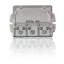 PARTITORE EASYF 4VIE 2400MHZ 9/7,5DB CON PASSAGGIO BY PASS 1 DIREZIONE - TELEVES 543702 product photo