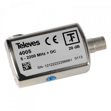 ATTENUATORE REGOLABILE PER TERRESTRE/SATELLITE  REGOLAZIONE 0-20DB - TELEVES 4005 product photo Photo 01 3XL