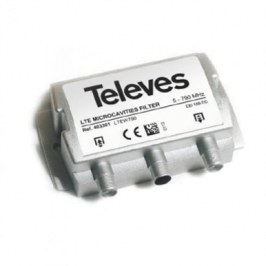 FILTRO LTE/4G A MICROCAVIT?? VHR 5...790MHZ (C.60), CONNETTORE 'F' - TELEVES 403301 product photo Photo 01 3XL