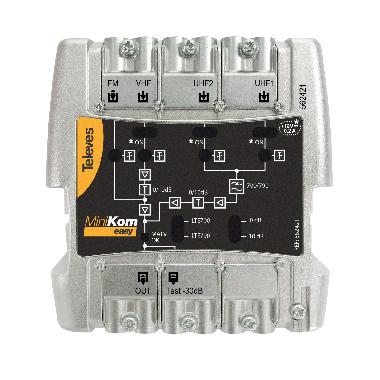AMP.MINIKOM MATV 4I/1U 'EasyF' FM-V-U-U - TELEVES 562421 - TELEVES 562421 product photo Photo 01 3XL