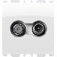 PRESA TV-SAT DIR DEMIX 2DB BG - URMET DOMUS 13400/2BG - URMET DOMUS 13400/2BG - URMET DOMUS 13400/2BG product photo Photo 01 2XS
