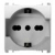 PRESA EU BIPASSO 2P+T 16A 250V ALLUMINIO - URMET DOMUS 10310N/2AL product photo Photo 01 2XS