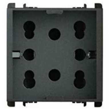 PRESA MULTISTANDARD CON 2 PRESE BIPASSO P11-P17 E UNA SCHUKO 2 MODULI ANTRACITE - URMET DOMUS 10311/2 product photo Photo 01 3XL