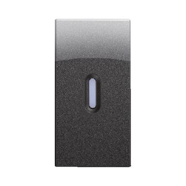 COPRITASTO DIFFUSORE TRASPARENTE 1 MODULO ACCIAIO - URMET DOMUS 10362AC product photo Photo 01 3XL