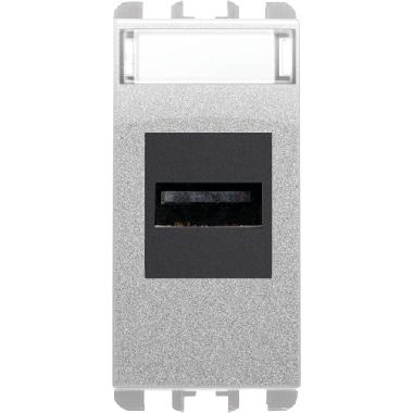 PRESA USB ALLUMINIO 1 MODULO - URMET DOMUS 10451AL - URMET DOMUS 10451AL - URMET DOMUS 10451AL product photo Photo 02 3XL