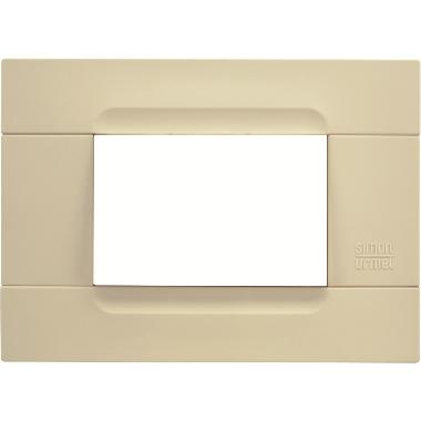 Placca 3 moduli, Kàdra, serie antracite, tecnopolimero, avorio - URMET DOMUS 10803.AV product photo Photo 01 3XL