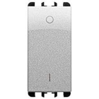 INTERRUTTORE 2 PULSANTI 16A 1M TST ALLUMINIO - URMET DOMUS 10162AL product photo