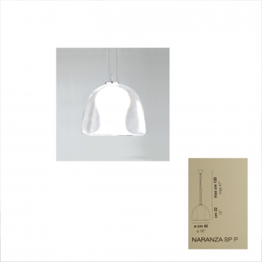 PLAFONIERA ILLUMINAZIONE NARANZA SOSPE PICCOLA E27 100W - VETRERIA VISTOSI SPNARANPSTCR product photo Photo 01 3XL