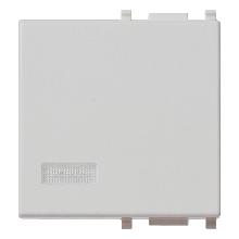PLANA-TASTO 2M.ILLUM.C/DIFFUSORE SILVER - VIMAR 14027.SL - VIMAR 14027.SL product photo