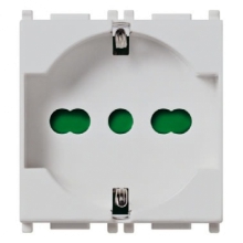 PRESA SILVER 2P+T 16A UNIVERSALE SERIE PLANA - VIMAR 14210.SL product photo